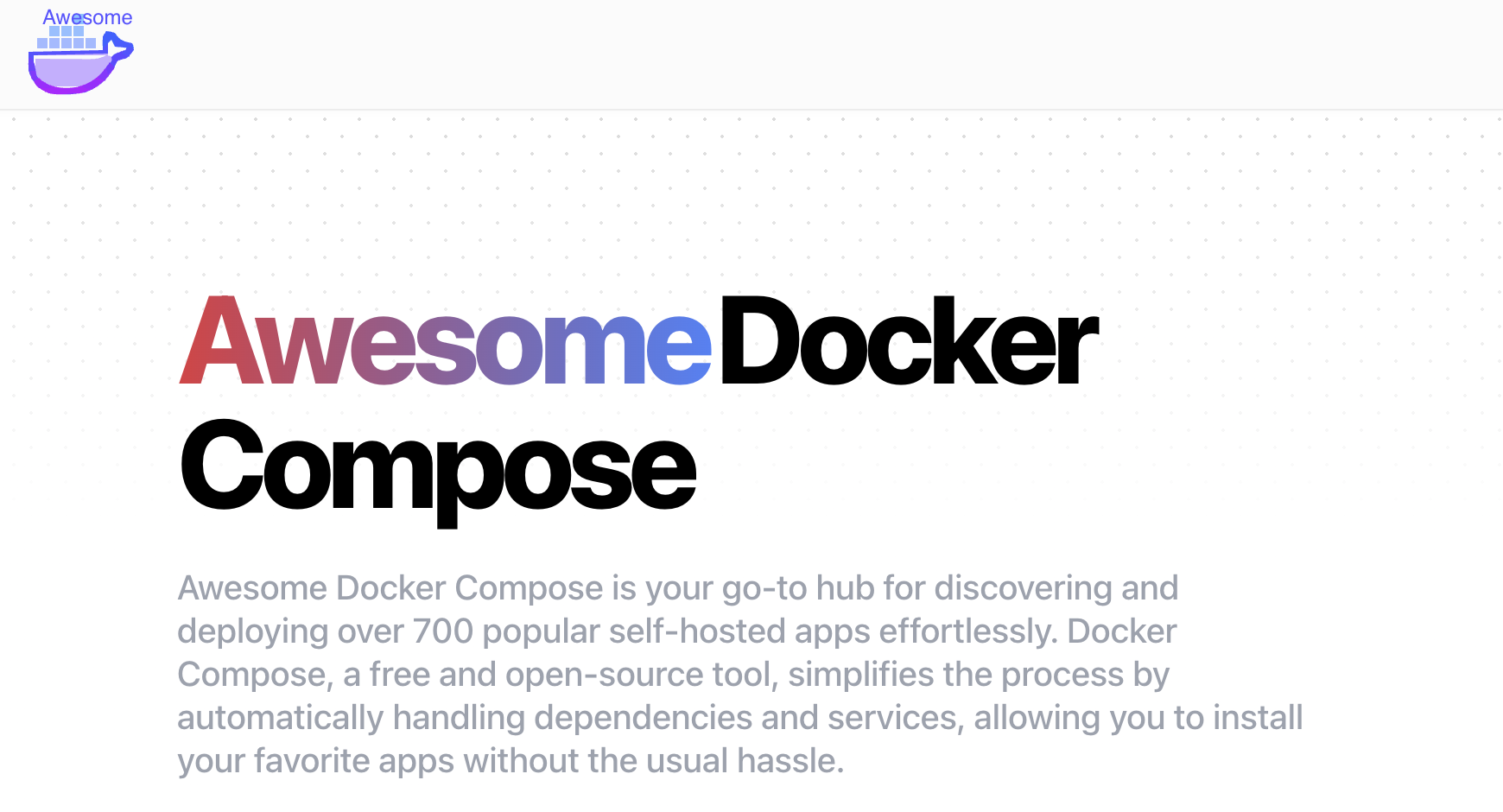 AWESOME DOCKER COMPOSE